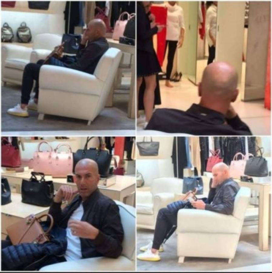 Las fotos de Zidane esperando a su esposa que se viralizan en redes