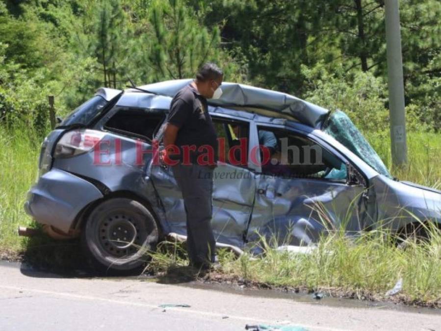 Dramáticas fotos del fatal accidente que dejó dos muertos en salida a Danlí