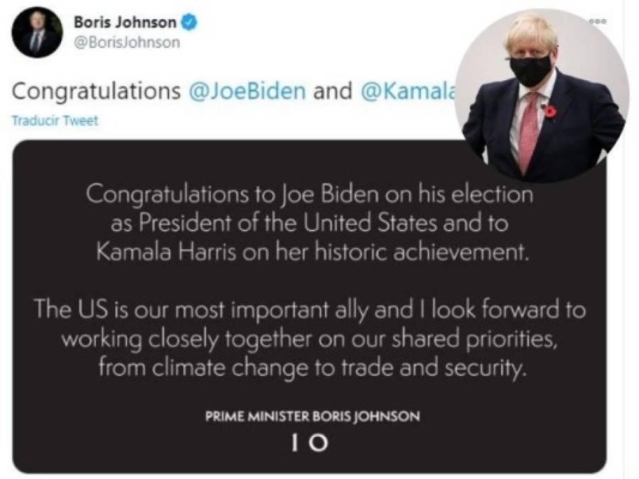 Dirigentes mundiales felicitan a Joe Biden tras ser electo presidente de EE UU
