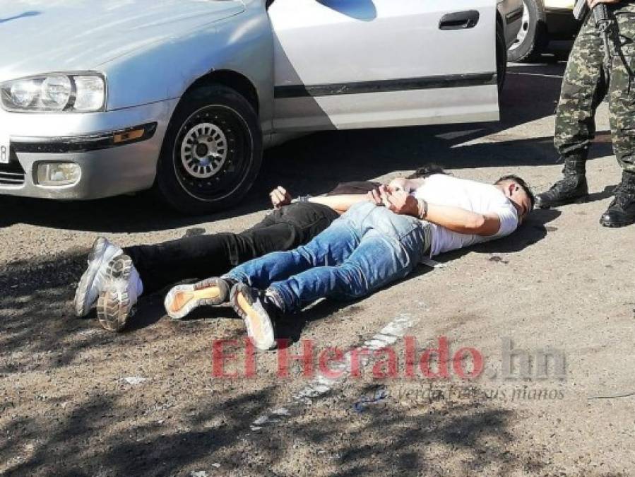 FOTOS: Así fue la captura de tres presuntos secuestradores que mataron a quien llevaban raptado en la capital de Honduras