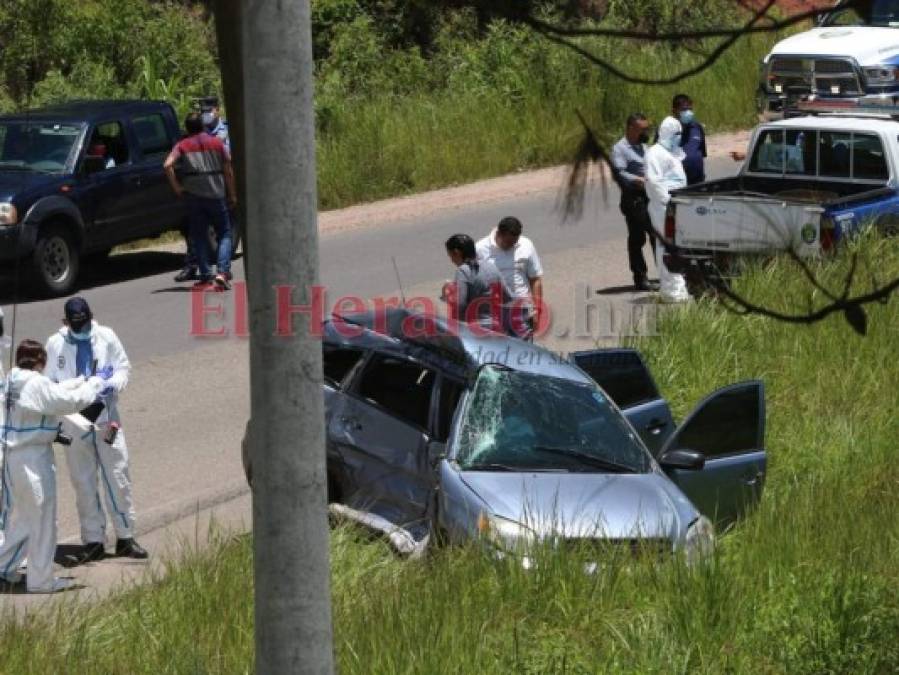 Dramáticas fotos del fatal accidente que dejó dos muertos en salida a Danlí