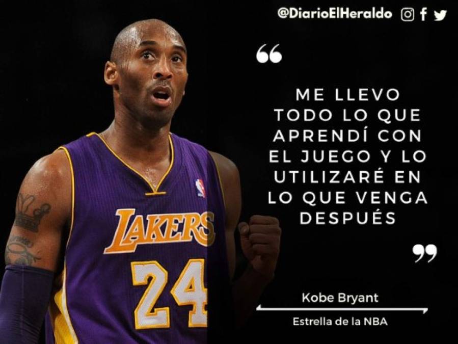 Las frases más célebres de Kobe Bryant, leyenda del baloncesto