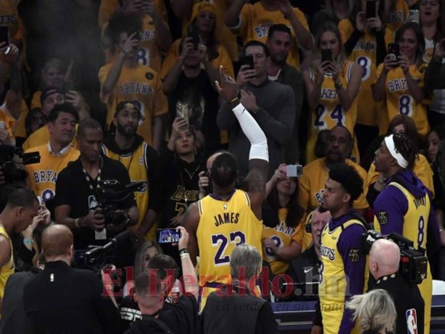 EN FOTOS: Los mejores momentos del homenaje de los Lakers a Kobe Bryant