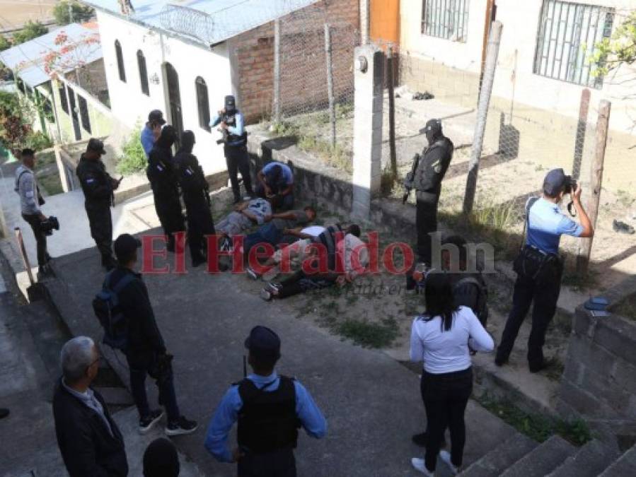 FOTOS: Así fue la captura de los pandilleros que raptaron a una familia en Amarateca