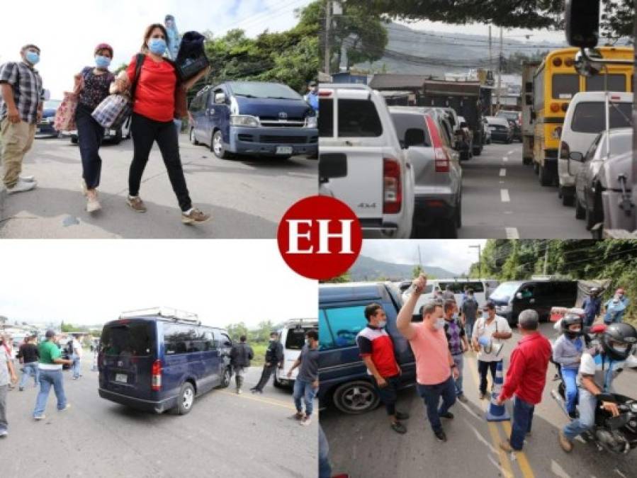 Breve toma de buses 'brujos' provocó caos en la salida al sur de la capital (FOTOS)