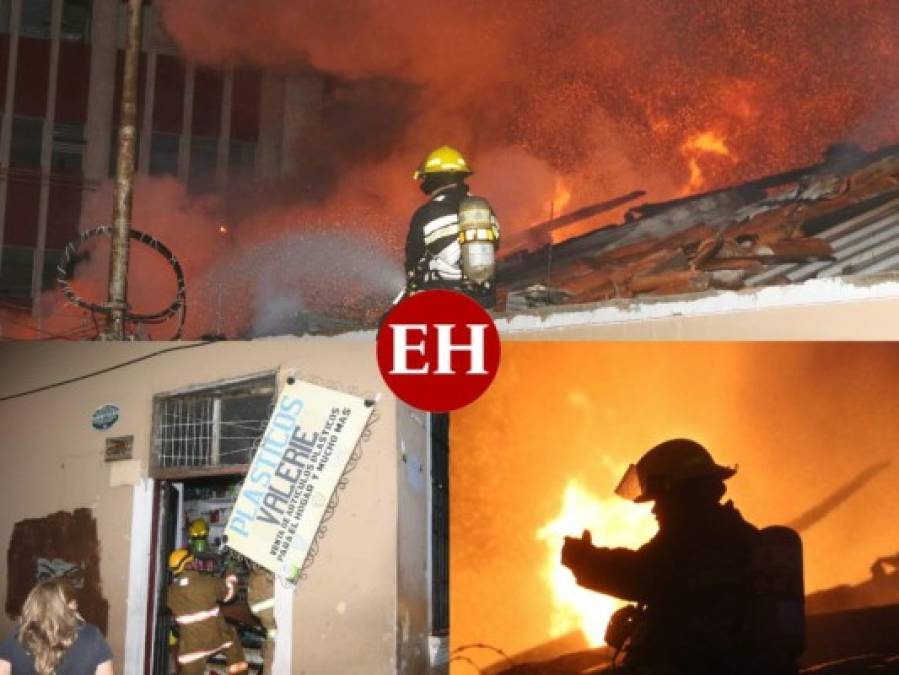 Llamas, daños y desesperación: Las imágenes del voraz incendio que consumió negocios en el centro de la capital