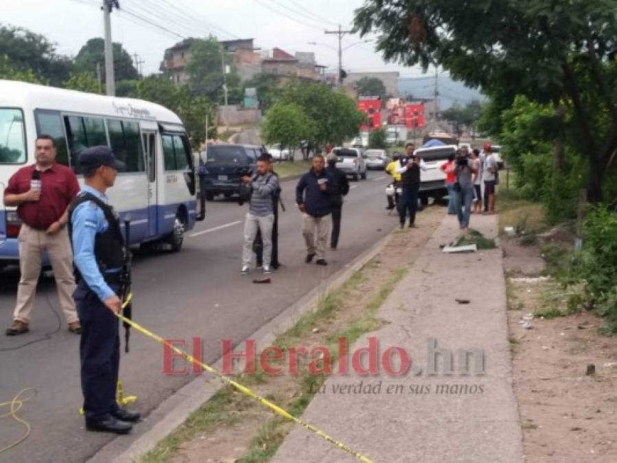FOTOS: Así quedó la escena donde una pareja murió atropellada en Tegucigalpa