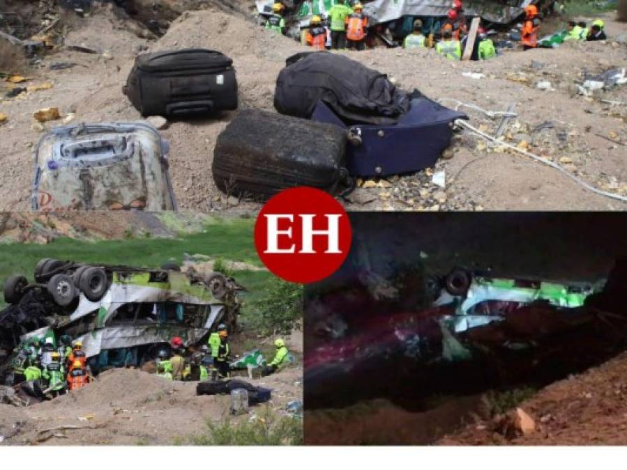 Tristes imágenes de la escena del accidente de bus en el norte de Chile que deja 20 muertos