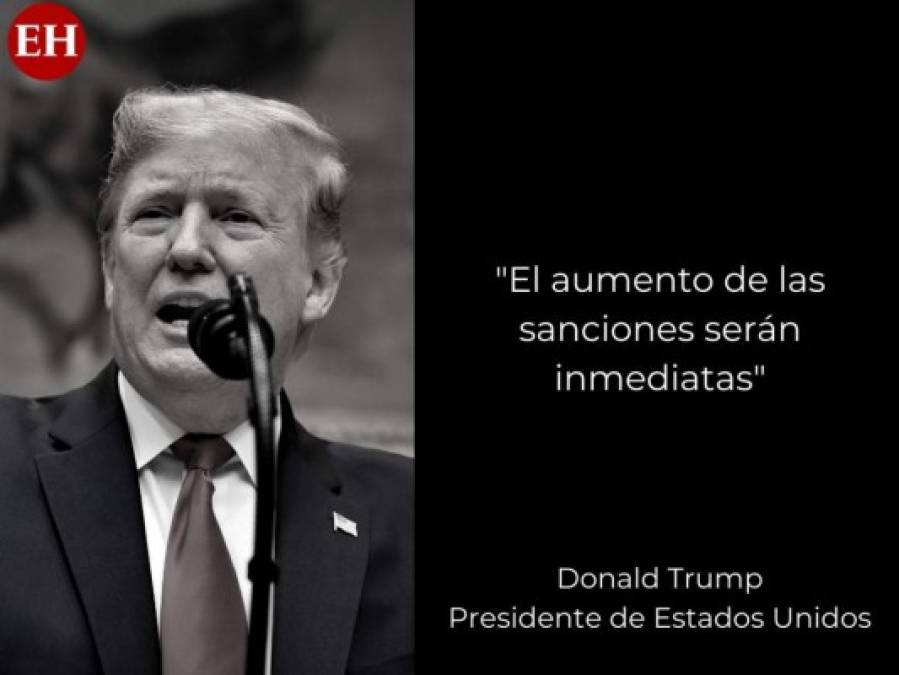 Las frases de Donald Trump sobre las duras sanciones contra Irán