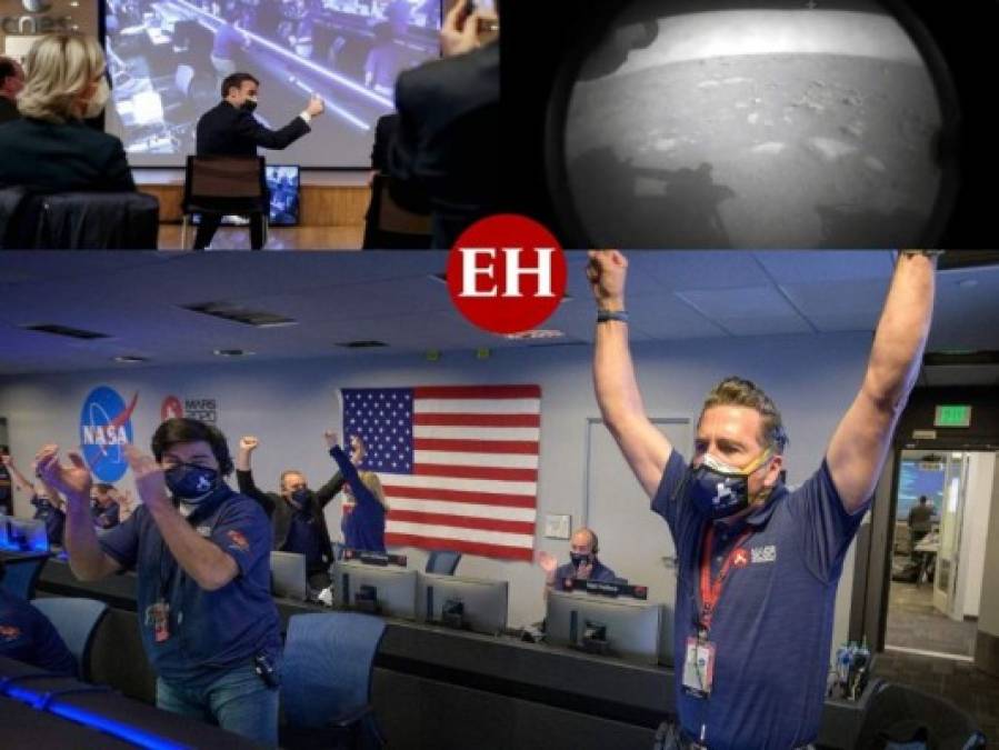 Imágenes de la euforia en la NASA por llegada de Perseverance a Marte