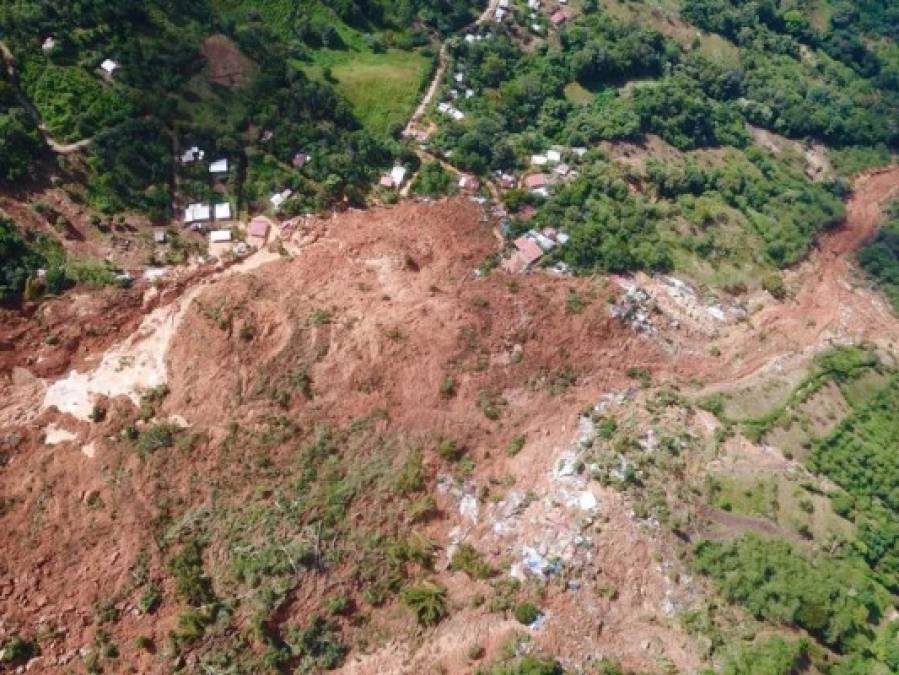 Lugares que se convirtieron en zona de riesgo por derrumbes tras tormentas que azotaron Honduras (FOTOS)