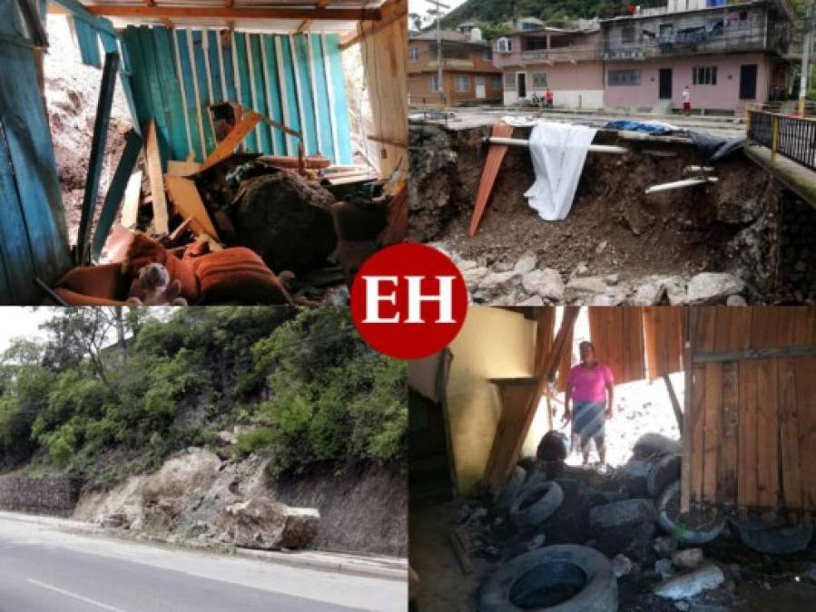 FOTOS: Lluvias provocan severos daños en vivendas y carreteras de la capital