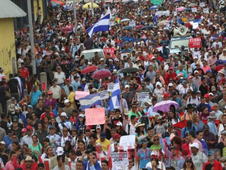 FOTOS: Así se desarrolló la marcha de la Plataforma en Tegucigalpa