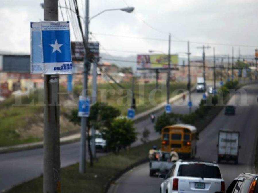 Propaganda política atesta calles de Tegucigalpa