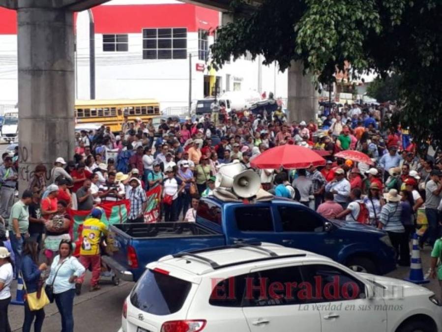 Las fotos de la masiva protesta registrada este martes en la capital de Honduras