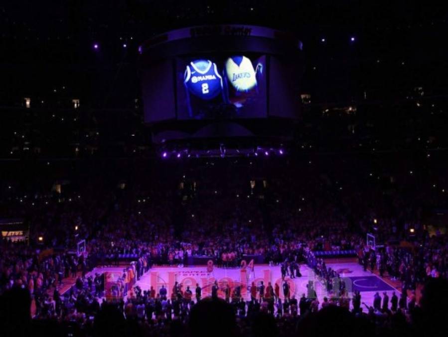 EN FOTOS: Los mejores momentos del homenaje de los Lakers a Kobe Bryant