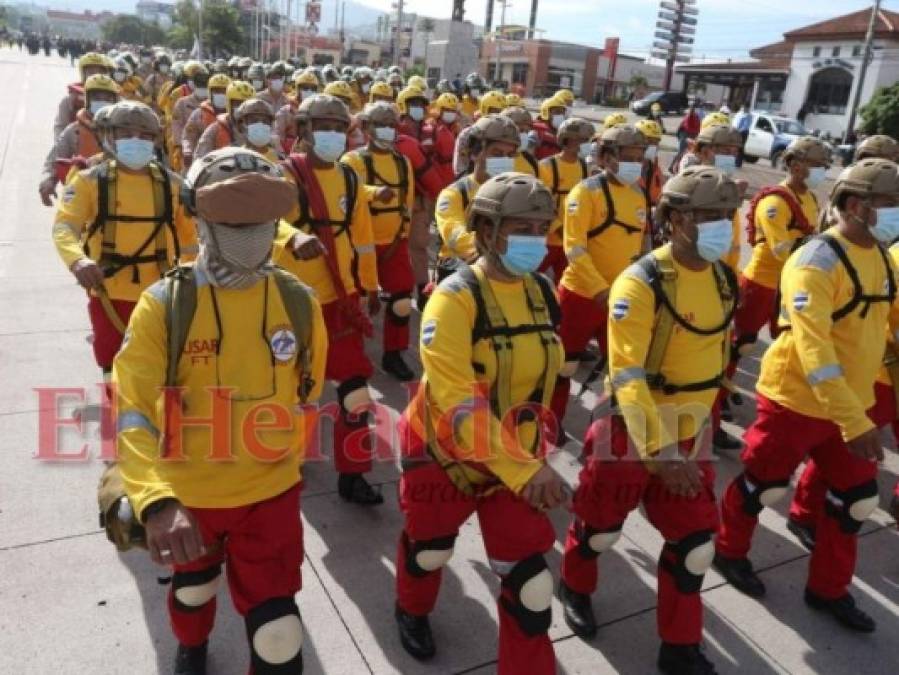 Por aire y tierra: con desfiles interinstitucionales rinden honor en el Bicentenario