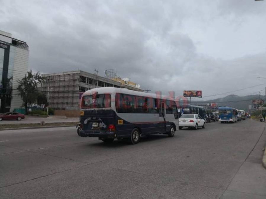 Así fue la caravana del sector transporte para exigir la rebaja al precio de los combustibles