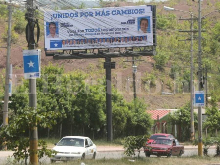 Propaganda política atesta calles de Tegucigalpa