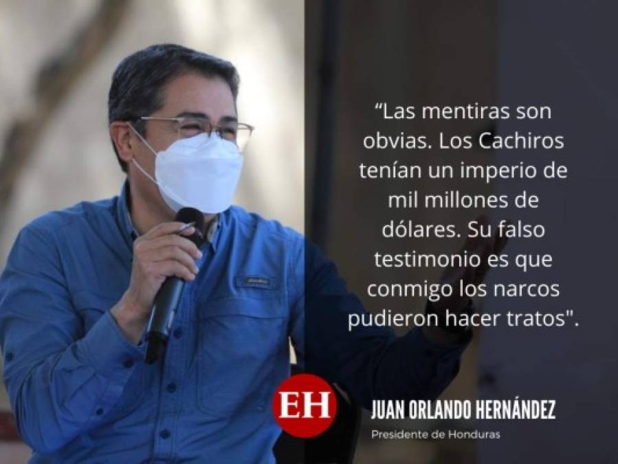 Frases del presidente Hernández sobre tratos de narcos con EE UU