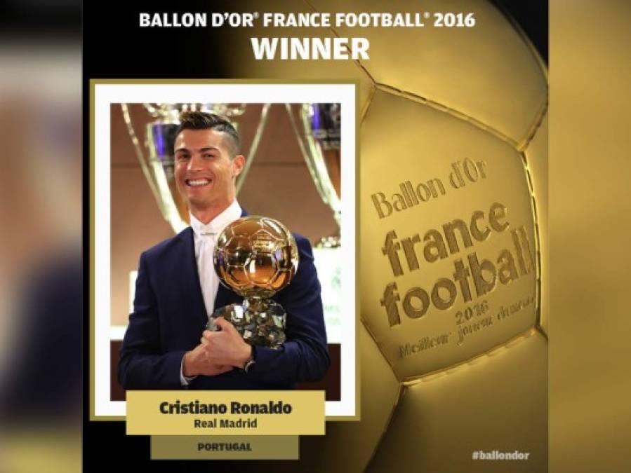 Clasificación final de Balón de Oro 'France Football 2016'