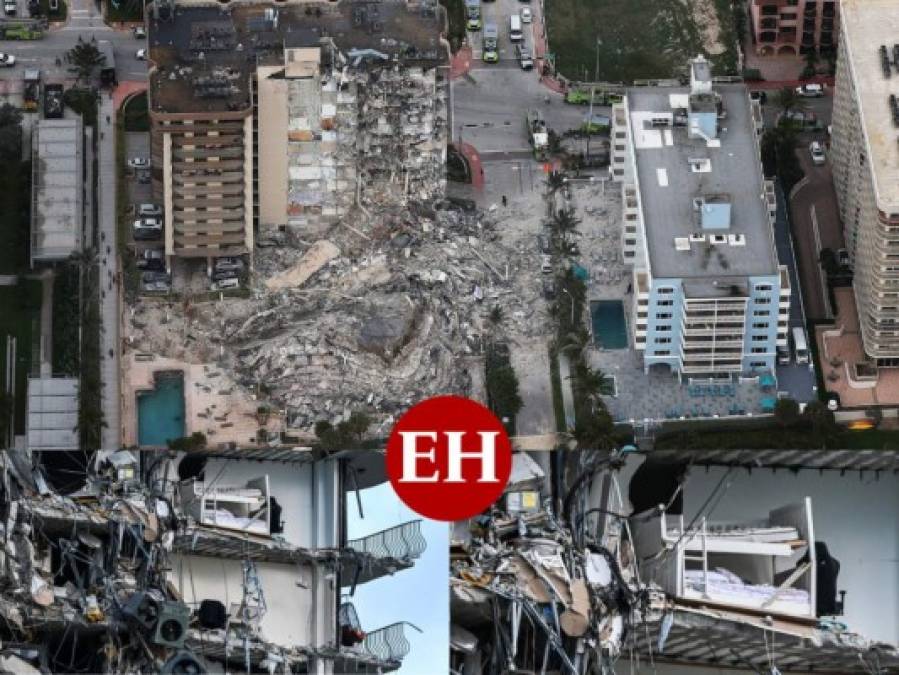 Las impactantes imágenes del derrumbe de un edificio en Miami