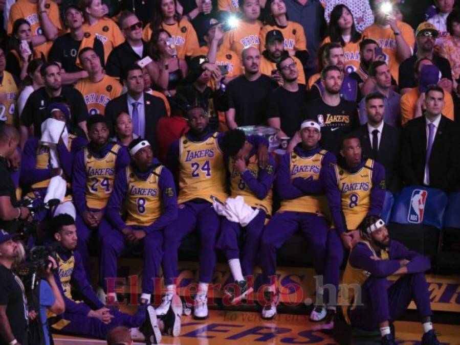 EN FOTOS: Los mejores momentos del homenaje de los Lakers a Kobe Bryant