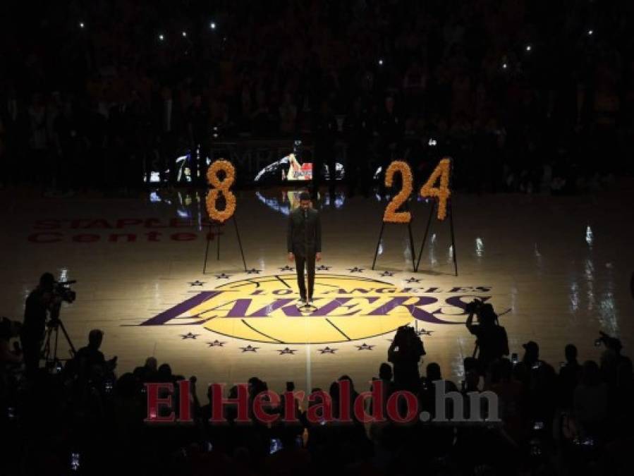 EN FOTOS: Los mejores momentos del homenaje de los Lakers a Kobe Bryant