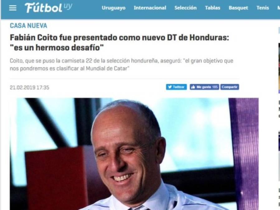 Así reaccionó el mundo del fútbol tras la llegada de Fabián Coito a la Selección de Honduras