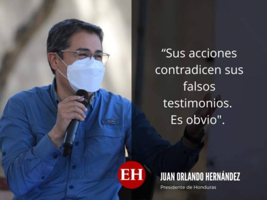 Frases del presidente Hernández sobre tratos de narcos con EE UU