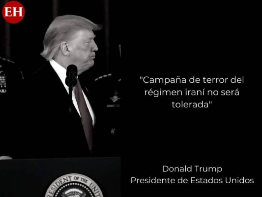 Las frases de Trump tras el ataque de Irán a bases militares de EEUU