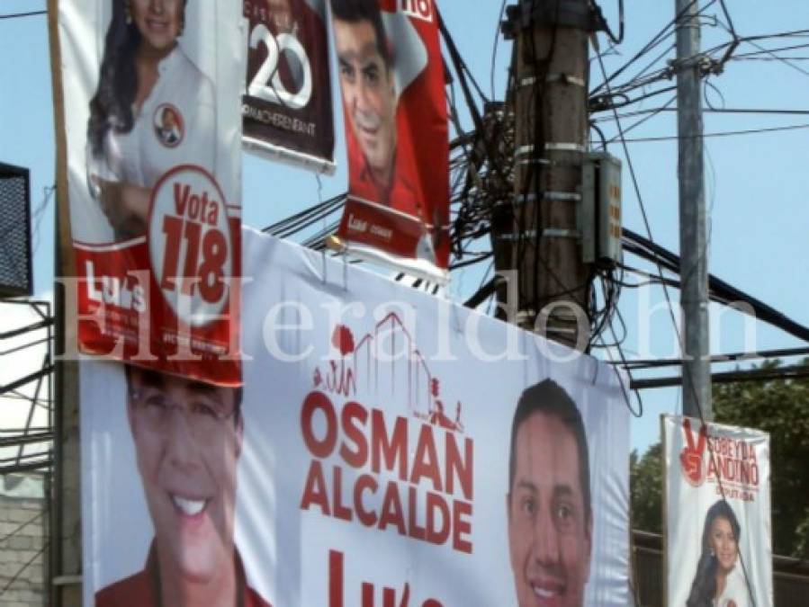 Propaganda política atesta calles de Tegucigalpa