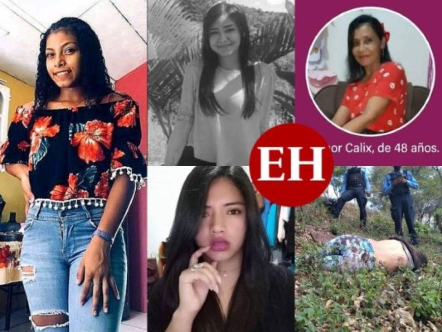 Rostros de las cinco mujeres asesinadas en Honduras en menos de 72 horas