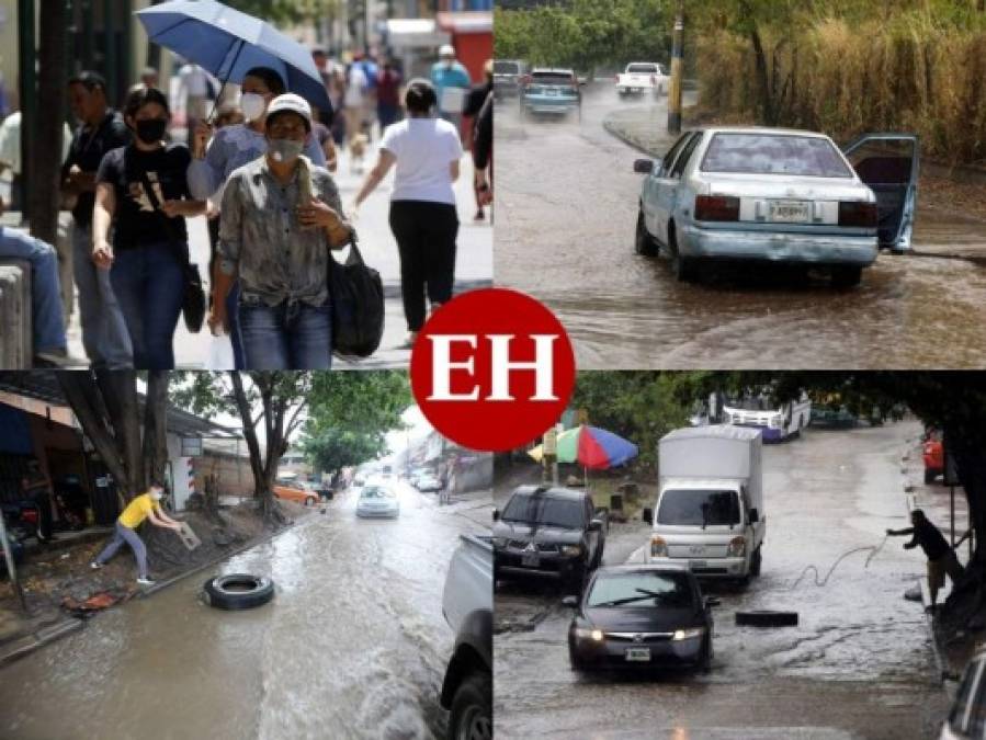 Calles convertidas en ríos y aceras inundadas, así luce la capital tras las lluvias