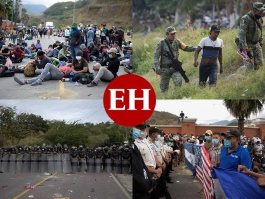 Cercos policiales, intemperie y covid-19: las amenazas a la caravana migrante en Guatemala