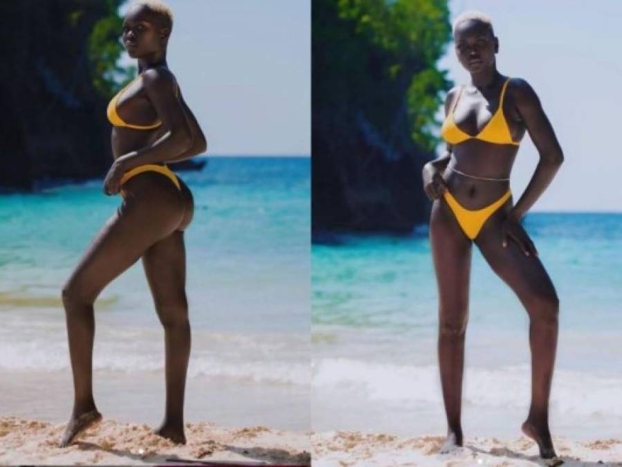 Nyakim Gatwech, la guapa modelo con la piel más oscura del mundo