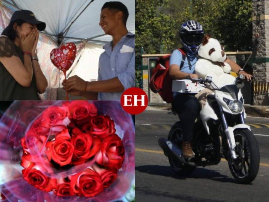Peluches y besos: así se celebra San Valentín en Tegucigalpa (FOTOS)