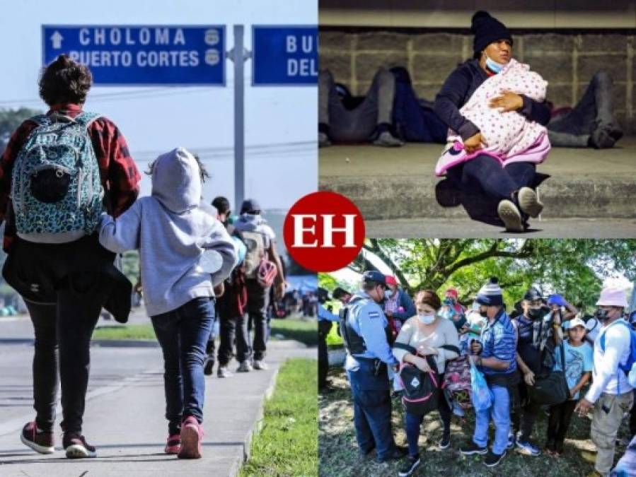 Familias enteras y jóvenes sin esperanza: la primera caravana migrante de 2022 hacia EE UU