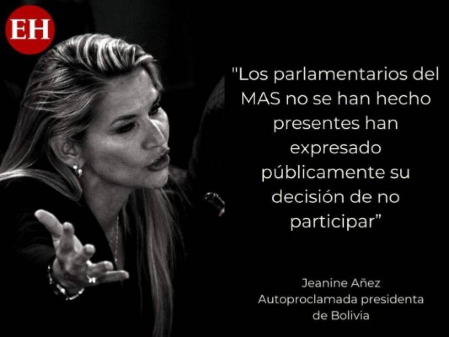 Las frases de Jeanine Añez al autoproclamarse presidenta de Bolivia