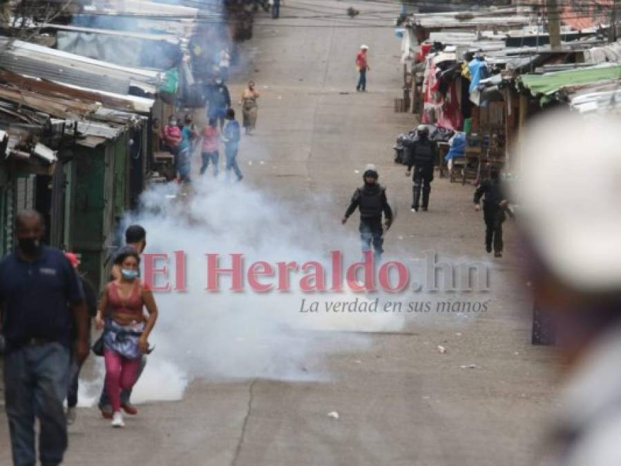 Gasean a comerciantes que se oponen al cierre de mercados de Comayagüela  
