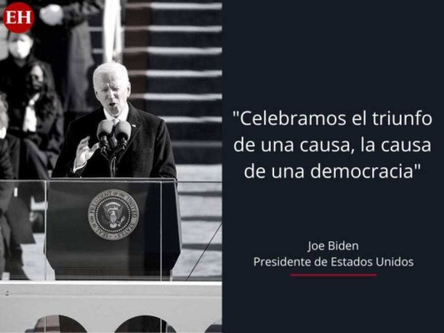 Las frases del primer discurso de Joe Biden como presidente de EEUU