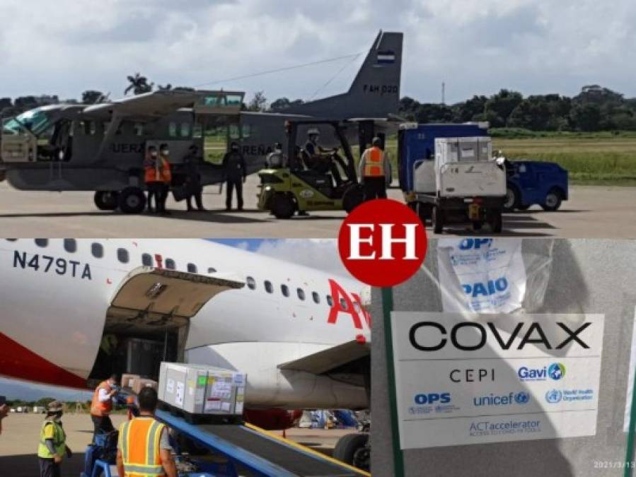 Primeras imágenes de la llegada de vacunas donadas por Covax a Honduras