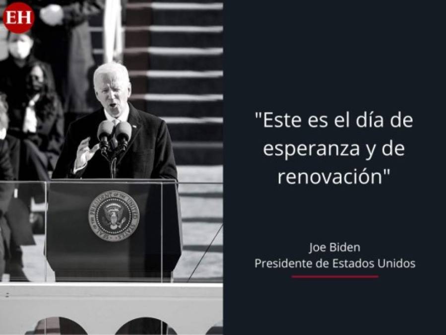 Las frases del primer discurso de Joe Biden como presidente de EEUU