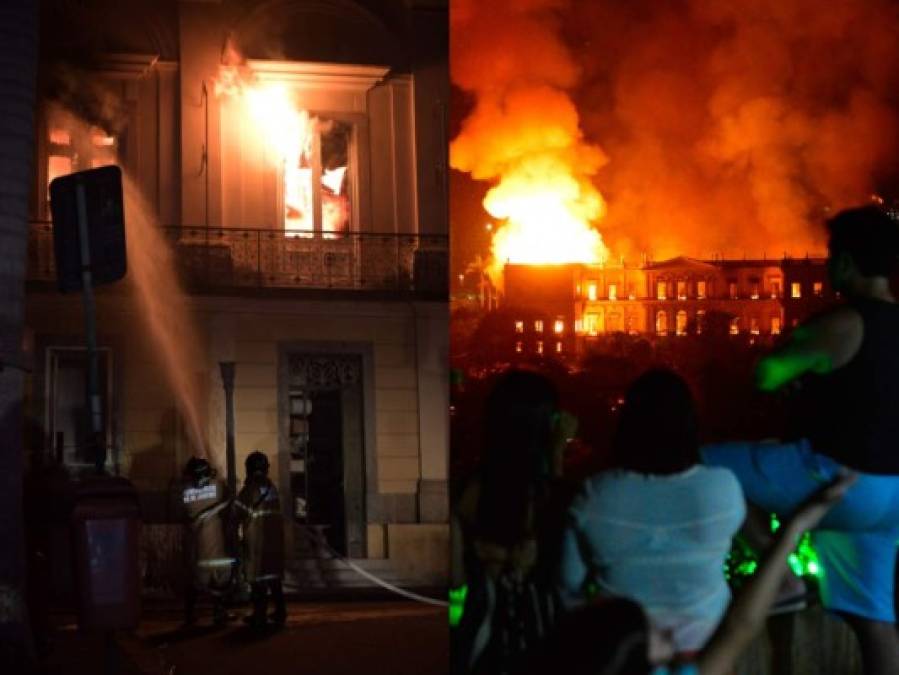 Imágenes: Destruido quedó el Museo Nacional de Brasil en Río de Janeiro tras voraz incendio