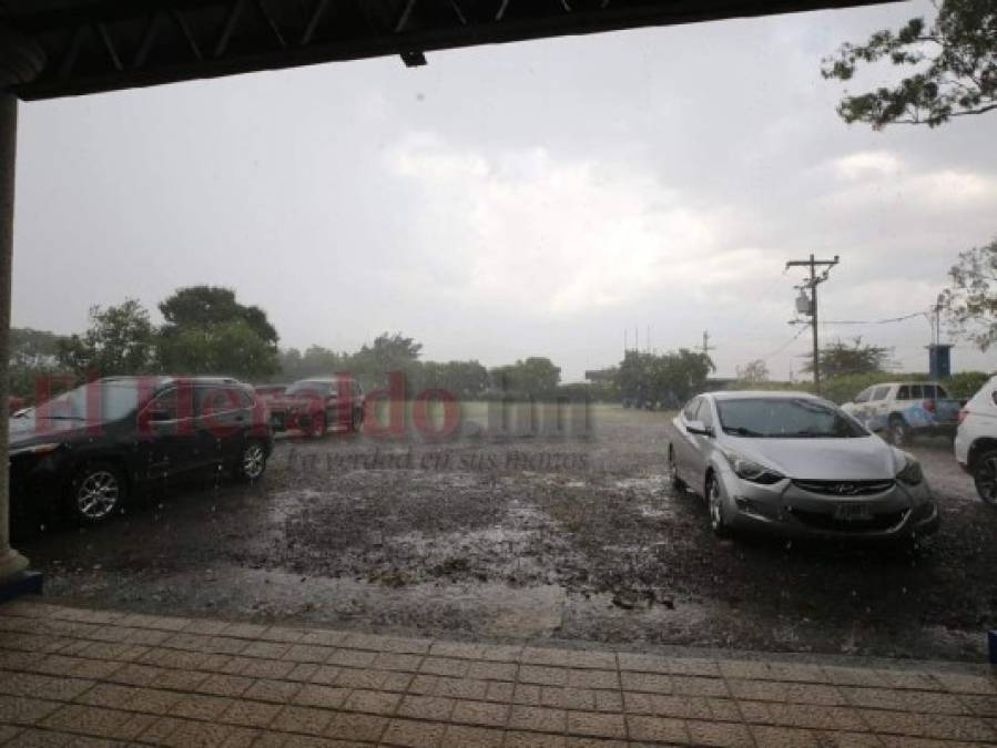 FOTOS: Fuerte lluvia impide entreno de Motagua en Amarateca