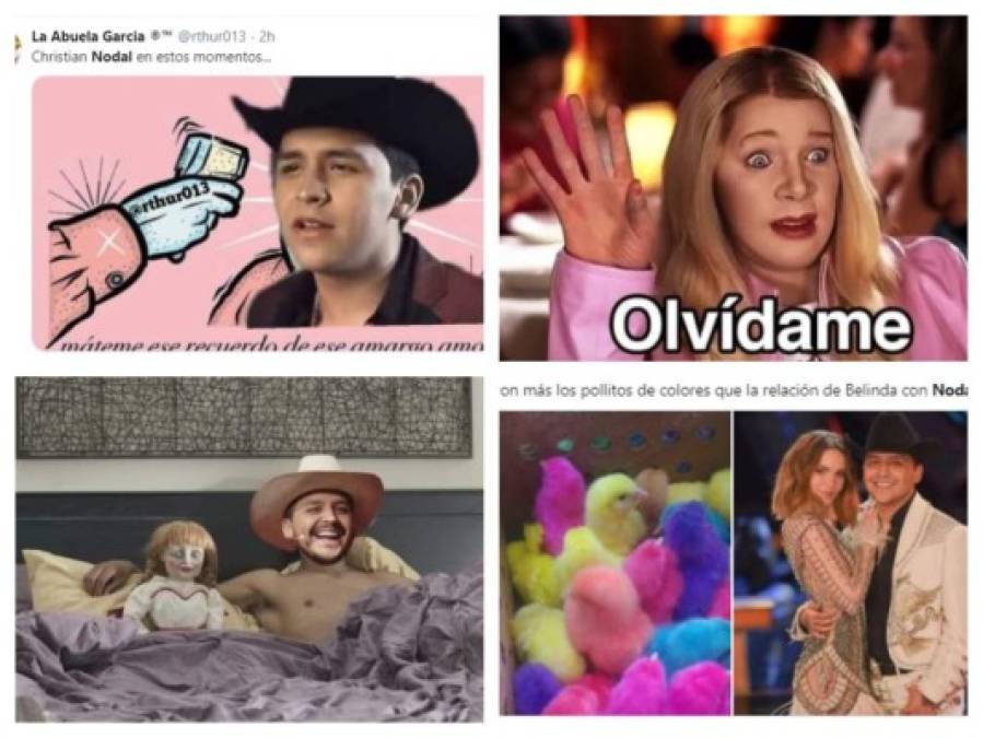 Se desata ola de memes tras supuesta ruptura entre Belinda y Christian Nodal