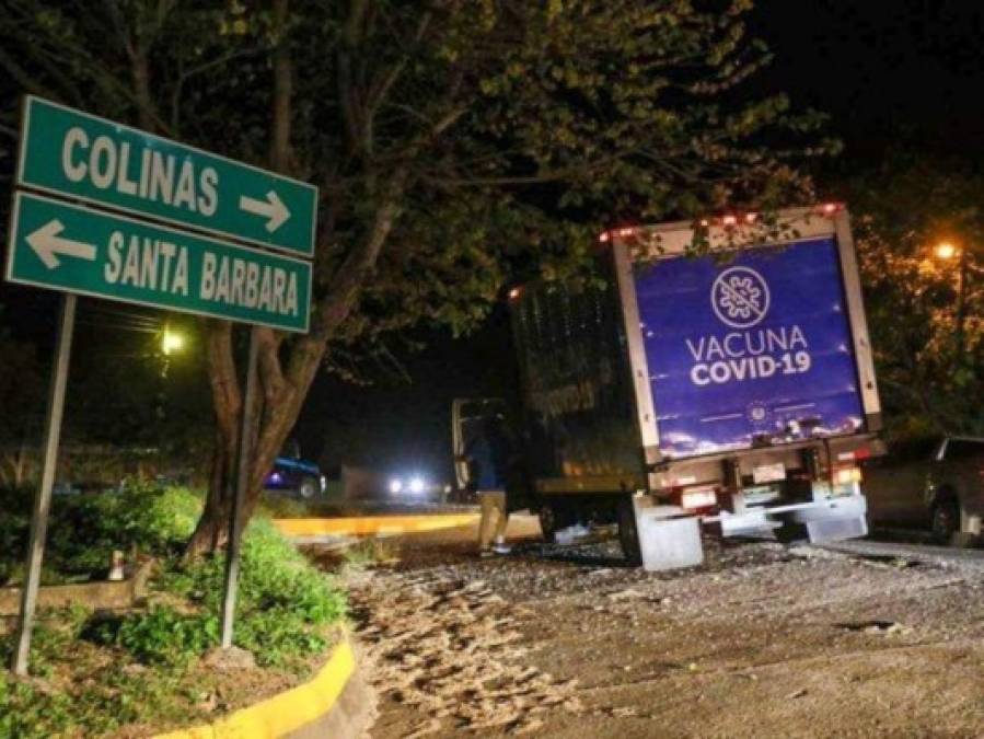 Algarabía y esperanza por llegada de vacunas de El Salvador a los municipios de Honduras