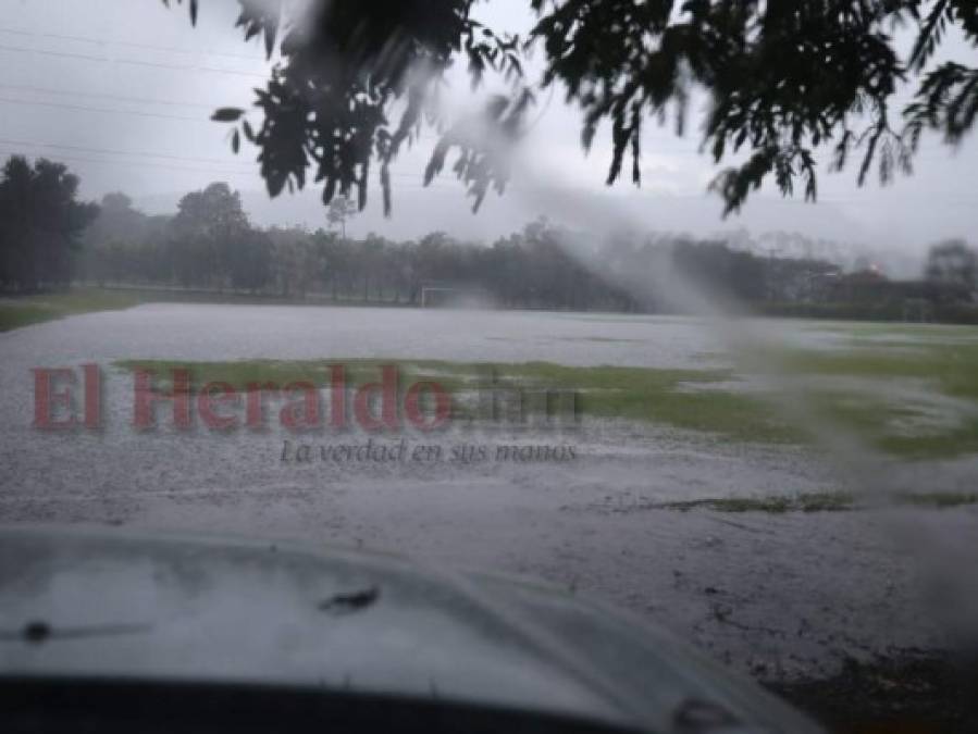 FOTOS: Fuerte lluvia impide entreno de Motagua en Amarateca