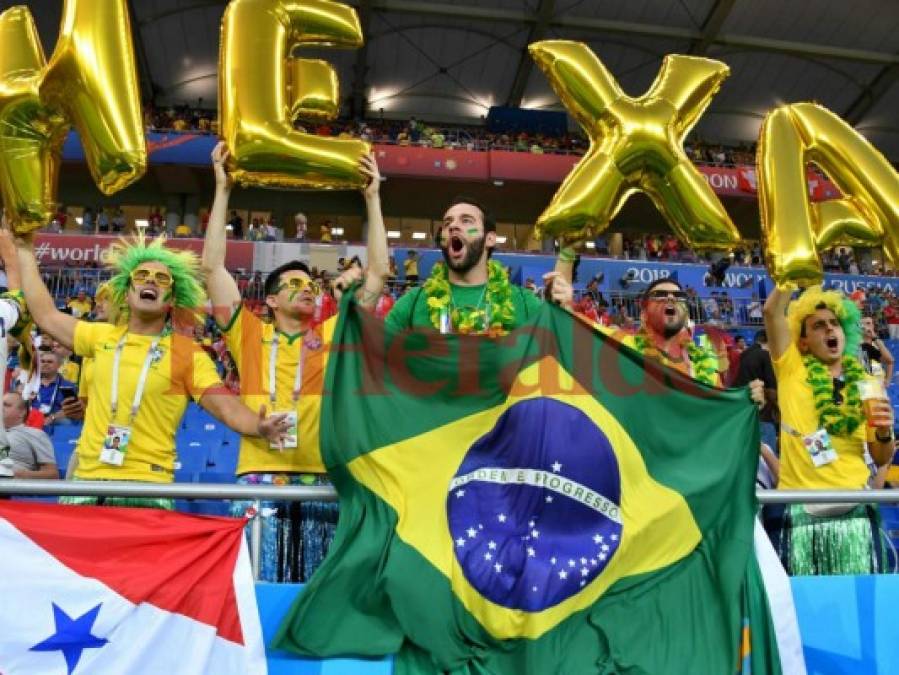 Con pitoretas y banderas, así es el ambiente en el encuentro entre Brasil vs Suiza