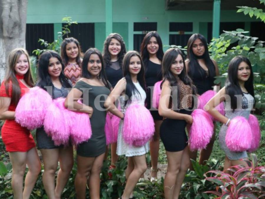 Bellas pomponeras del Instituto Mixto Hibueras llevarán ritmo y coquetería al estadio Nacional
